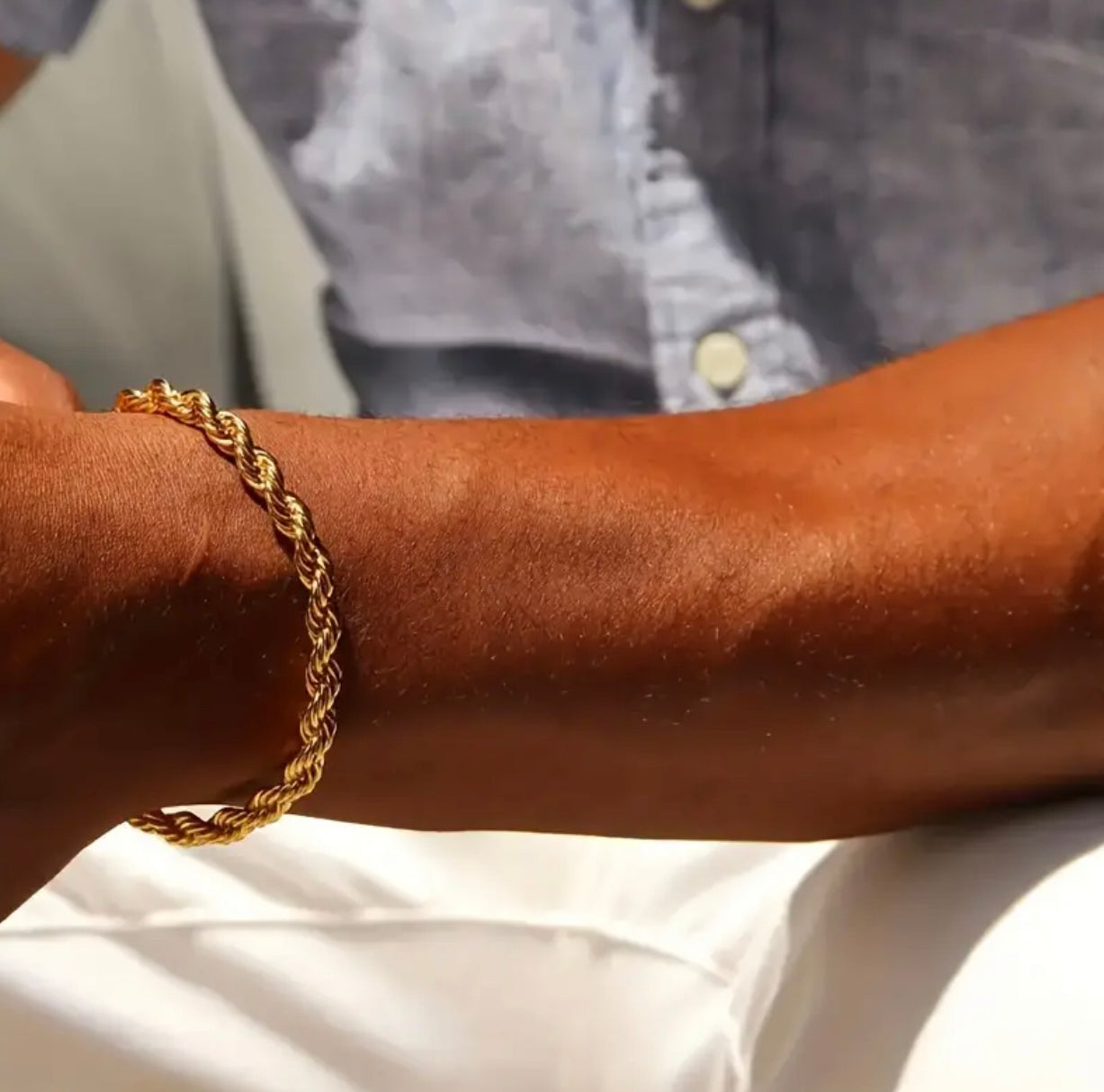 Bracelet torsadé en acier inoxydable, pour hommes et femmes