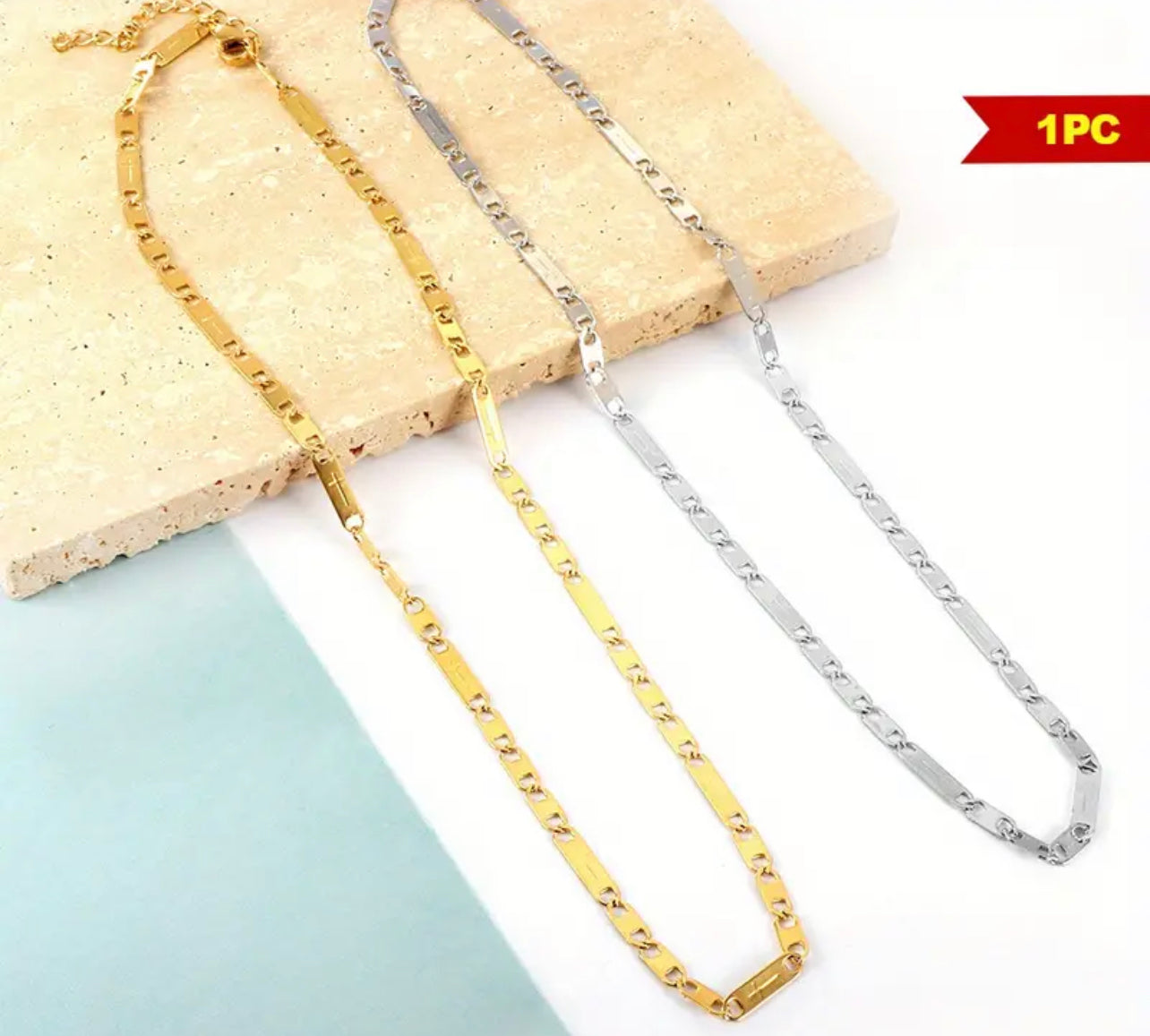 Pendentif en Acier Inoxydable d'Inspiration Vintage Élégant en Doré & Argenté - Cadeau d'Anniversaire Parfait pour les Femmes et pour les hommes