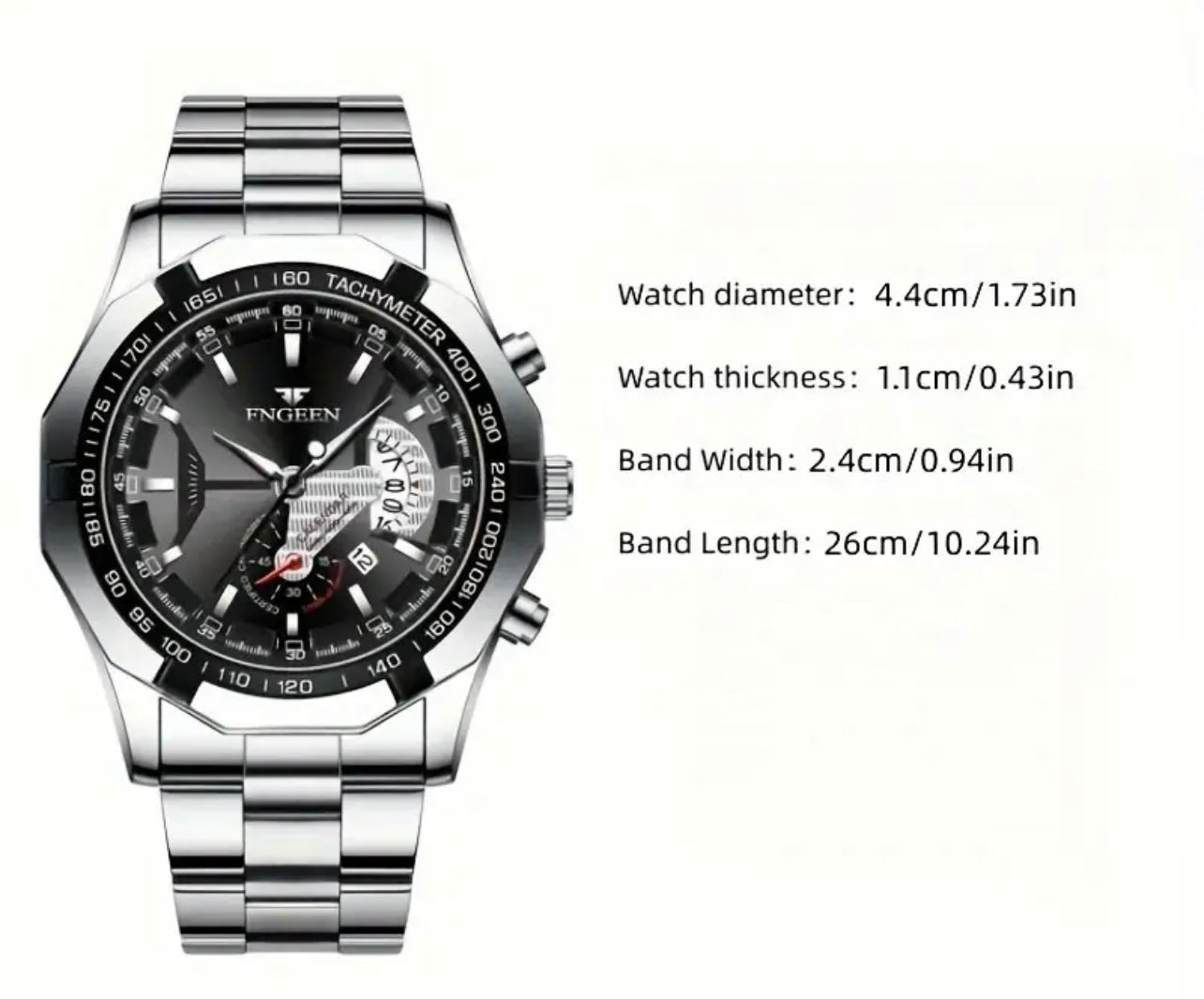 Montre Homme Grand Cadran, Montre-Bracelet Calendrier Créatif