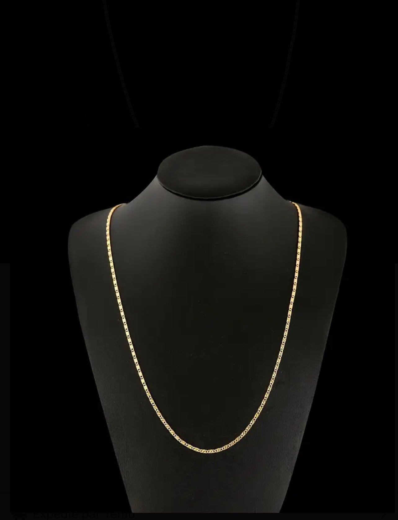 1pc 16 pouces pouces Collier chaîne clavicule en or de luxe à la mode, largeur 2 mm, collier chaîne plate, cadeau de bijoux délicat, femme et/ou homme.