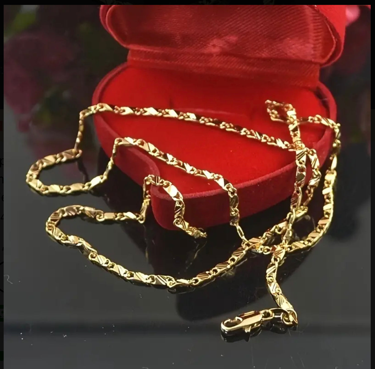 1pc 16 pouces pouces Collier chaîne clavicule en or de luxe à la mode, largeur 2 mm, collier chaîne plate, cadeau de bijoux délicat, femme et/ou homme.