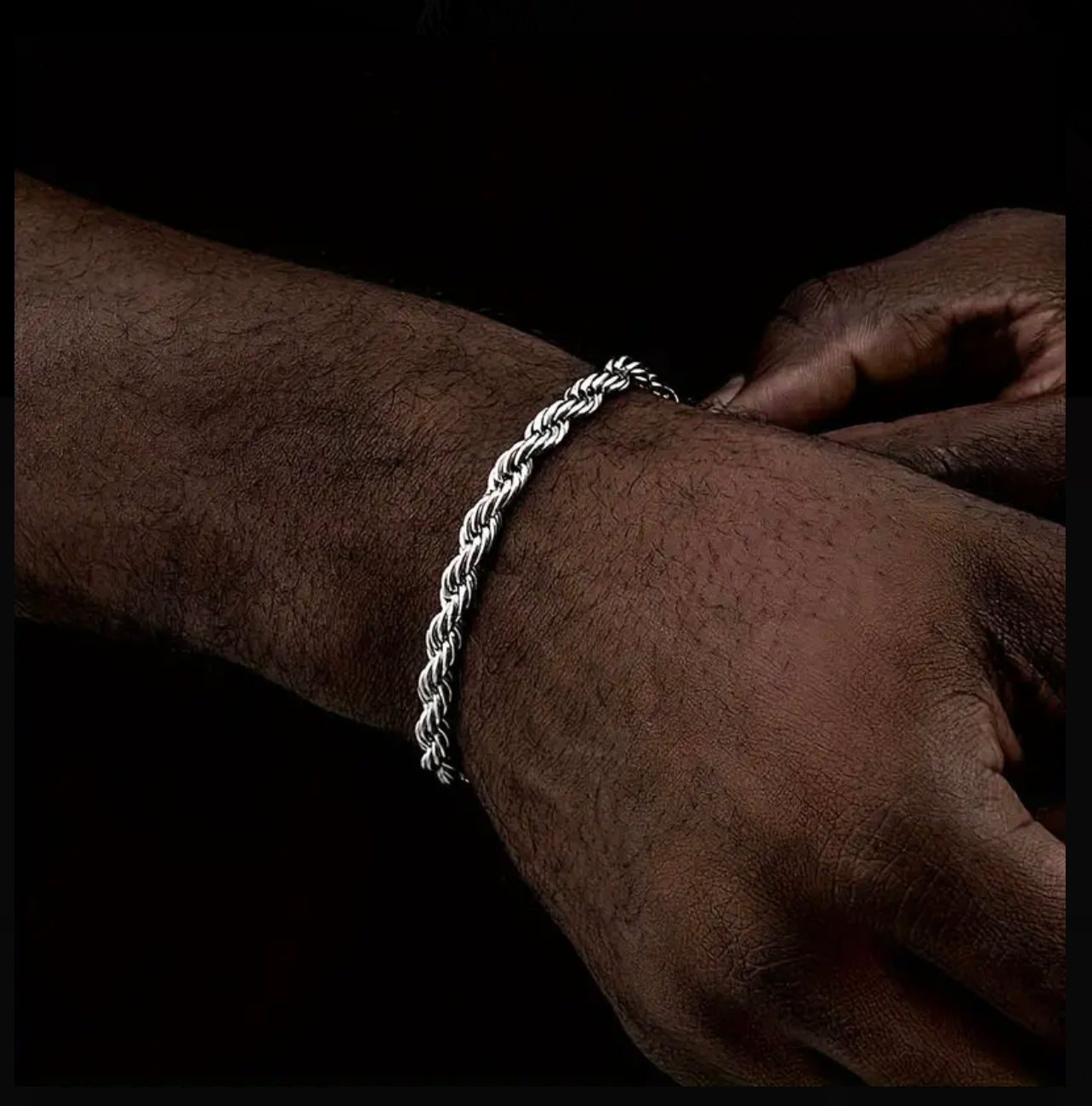 Bracelet torsadé en acier inoxydable, pour hommes et femmes