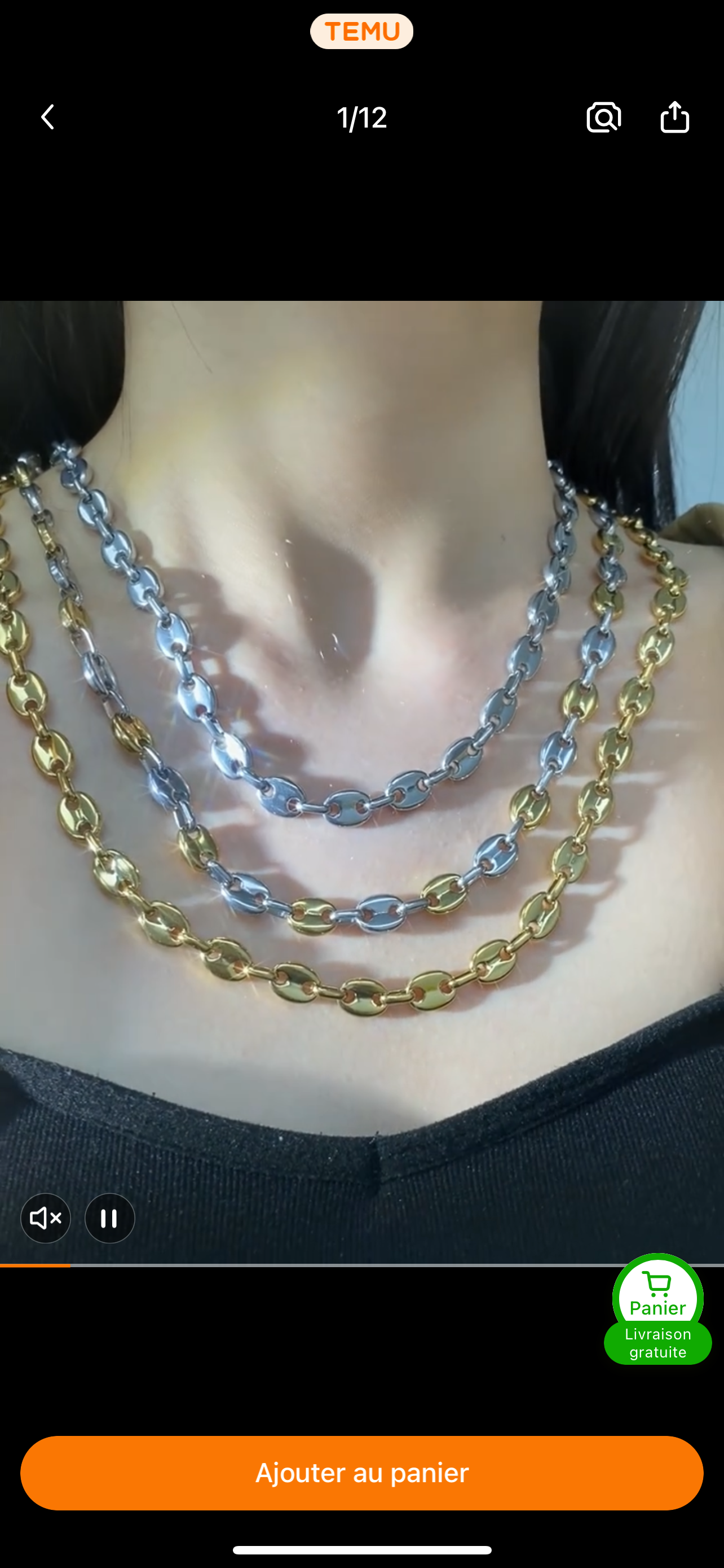 Collier En Acier Inoxydable