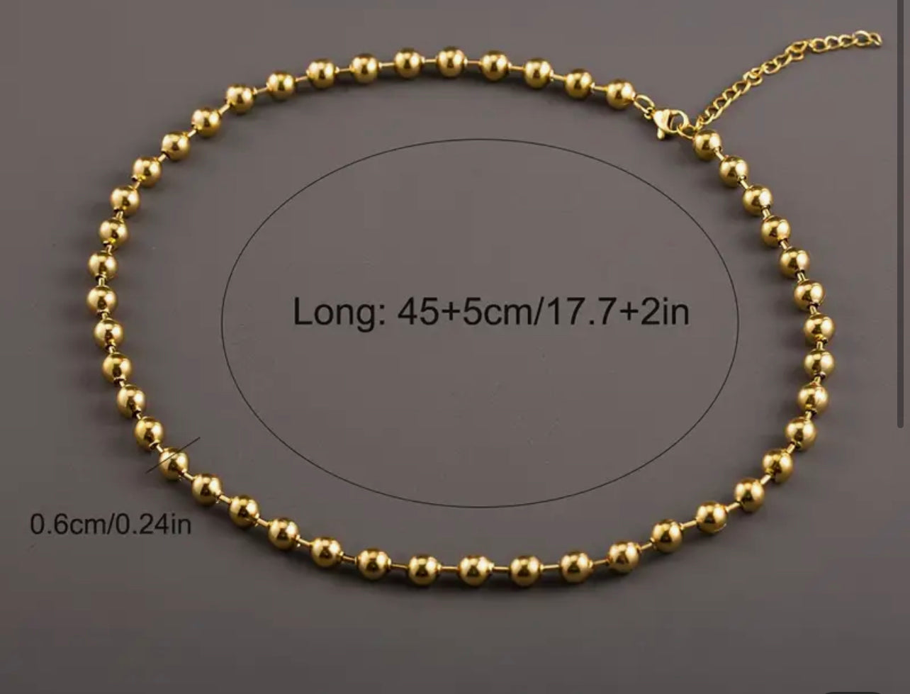 Collier en acier inoxydable doré de 6 mm, simple et élégant, adapté à un usage quotidien pour hommes et femmes.