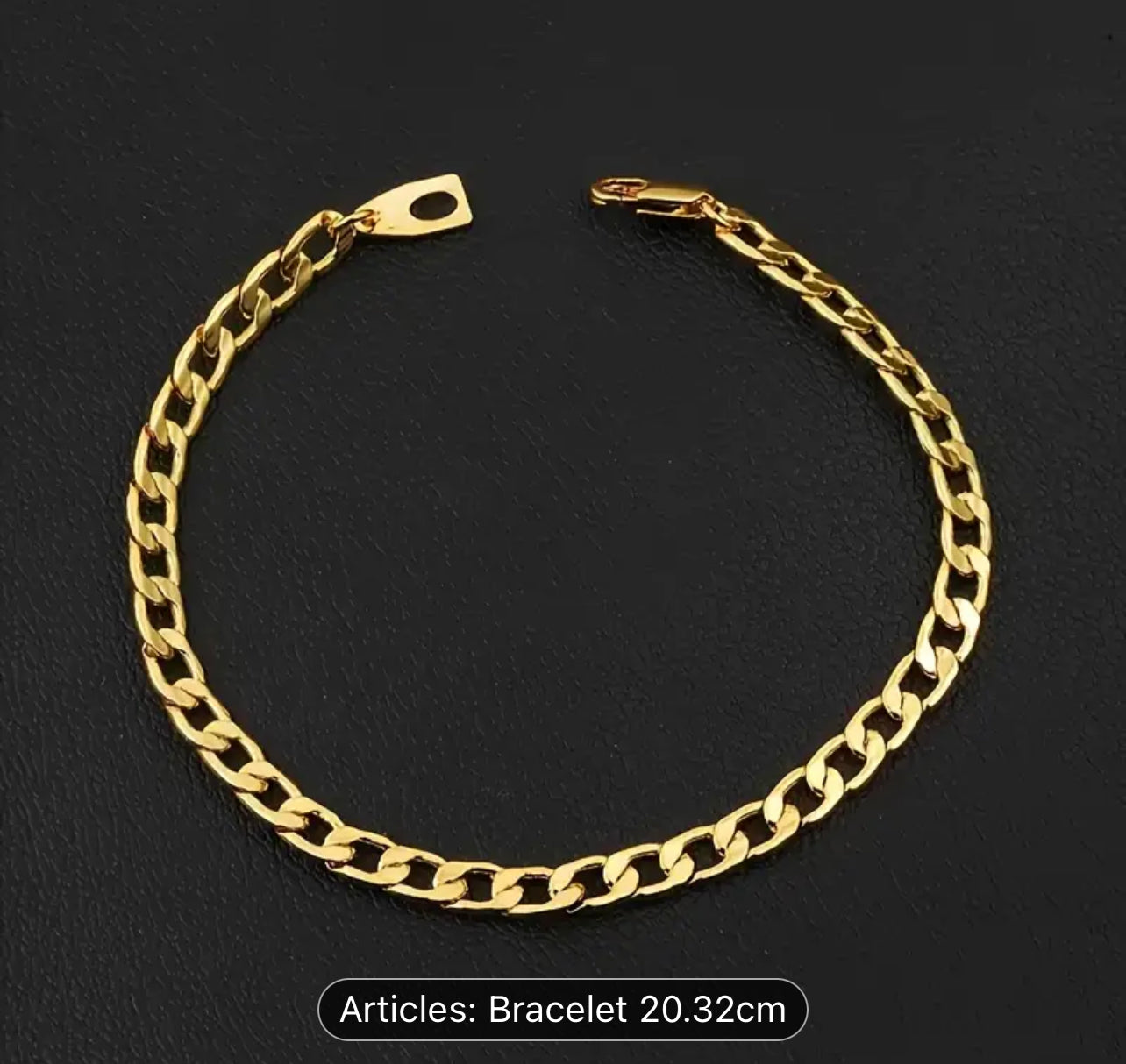 1pc/2pcs/set Bracelet+Collier Ensemble, Bijoux Ensemble Chaîne NK en Acier Inoxydable Doré Hip Hop Fashion