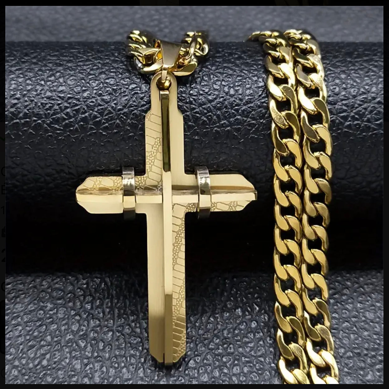 Collier Pendentif Croix en Acier Inoxydable pour Hommes - Élégant & Durable