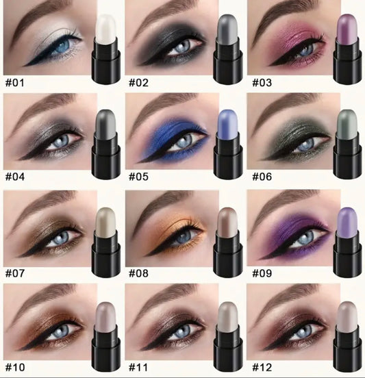 Crayon fards à paupières, imperméables, longue tenue, avec des reflets nacrés et pailletés, crayon ombre à paupières, stick illuminateur pour les yeux, outils de maquillage pour festival de musique