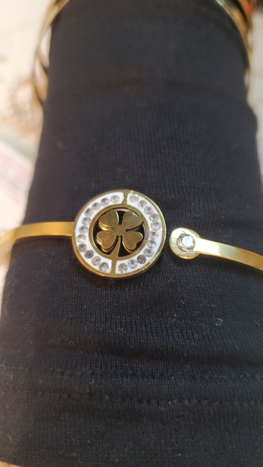 Bracelet porte chance en acier inoxydable
