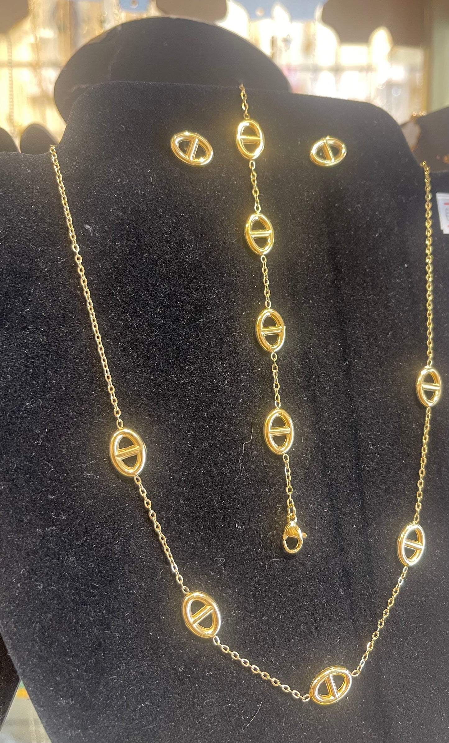 Parure de bijoux luxe acier incroyable