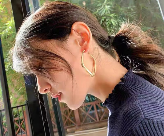 Boucle d’oreille luxe acier