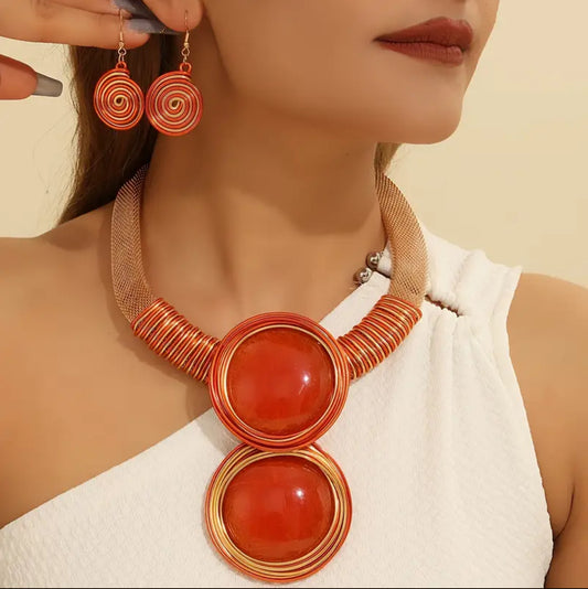 Collier de style ethnique rétro du Moyen-Orient Ensemble de colliers de style bohème