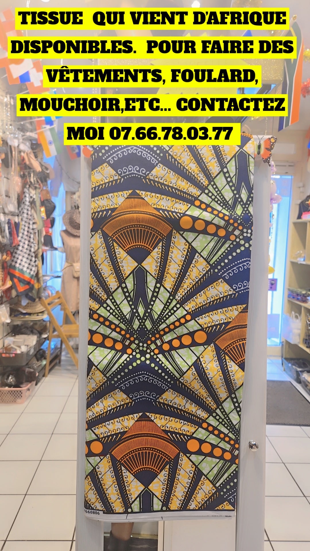 Tissue africaine multicolore